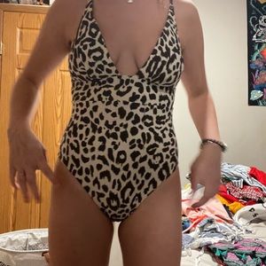Cheetah print one piece bathing suit from J.Crew size 4